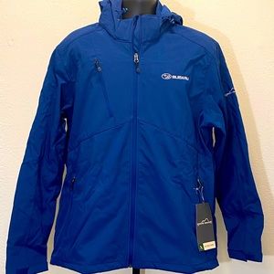 SUBARU soft shell Parka XL in Subaru blue. NEW Never worn